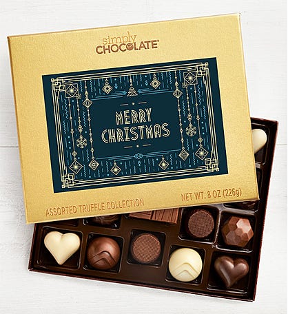 Simply Chocolate® Merry Christmas 19pc Choc Box